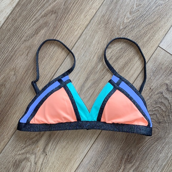 Maaji Bikini Coral Pink Purple Blue Gray Bikini - Picture 1 of 6